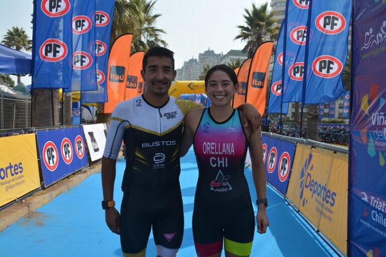 Ramón Bustos y Fernanda Orellana se quedaron con el Triatlón Internacional de Viña del Mar