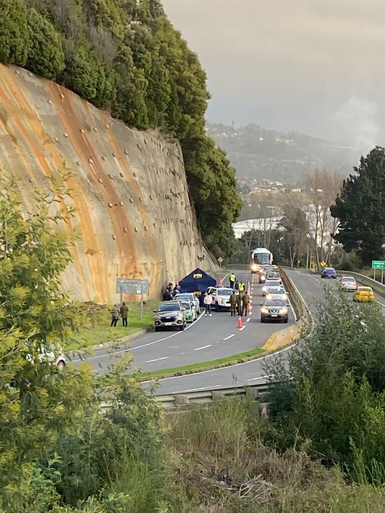 Realizan intensas diligencias tras hallazgo del torso de una mujer en la ruta entre Penco y Tomé