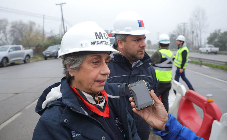 Ministra del MOP informó que se ha recuperado la conectividad en 14 rutas dañadas por sistema frontal en la Región de Ñuble