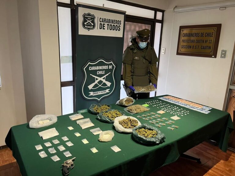 Ocho mil dosis de droga y 97 detenidos dejó ronda de fiscalización en La Araucanía