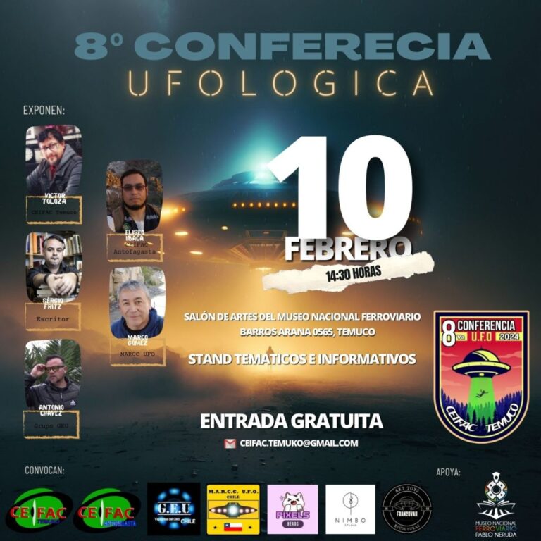 Este sábado en Temuco: 8va Conferencia Ufológica 2024