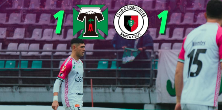 Deportes Temuco y Deportes Santa Cruz igualaron 1-1 en el Germán Becker