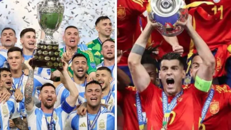 Argentina se coronó bicampeón de América y España se adjudicó su cuarta Eurocopa