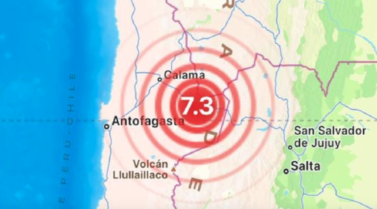Decena de réplicas se han registrado tras el fuerte sismo de magnitud 7,3 en el norte de Chile