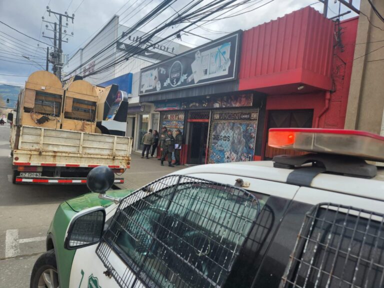 Alrededor de 25 máquinas de juegos decomisó Carabineros en Angol