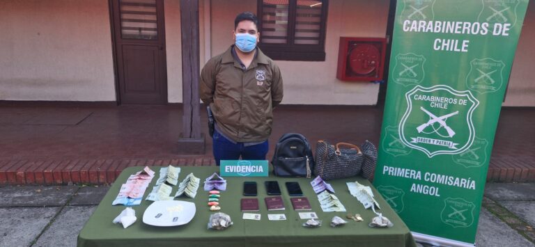Carabineros sorprendió a sujeto vendiendo drogas en Renaico