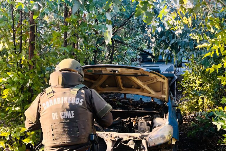 Tres vehículos recuperados tras ataque a Carabineros en Ercilla